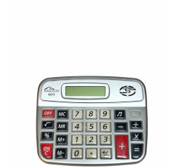 CALCULADORA DE MESA 8 DIGITOS A PILHA PRATA MR99