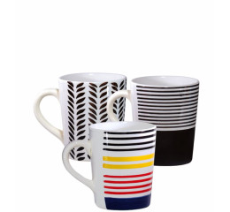CANECA CERAMICA CONICA DEC.SORT.300ML C/36 CM101