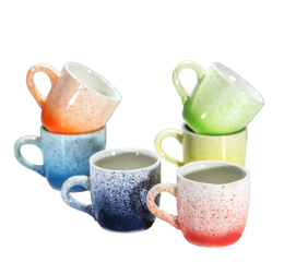 CONJ.DE XICARAS CERAM.CHUVISCO DEGR.90ML C/6 CM104