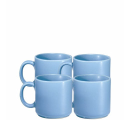 CONJ.DE XICARAS CERAM.SOFT CORES 130ML C/4PC CM107