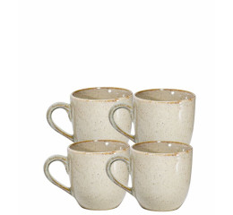 CONJ.DE XICARAS CERAM.BRILH.COR 130ML C/4PCS CM112