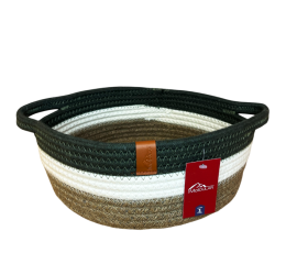 CESTO RED.ALGODAO E JUTA C/ALCA 20X20X10CM MR235A