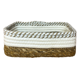 CESTO RET.ALG.JUTA E FIBRA NAT. 20X15X17CM MR241C