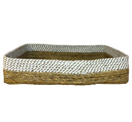 CESTO RET.ALG.JUTA E FIBRA NAT. 43X30X10CM MR241E