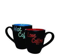 CANECA CERA COFFEE BI.BLACK SORT. 320ML C/36 MR277