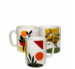 CANECA CERAMICA ABSTRATO SORT. 310ML C/36 MR279