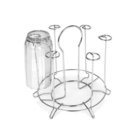 SECADOR DE COPOS REDONDO CROMADO 118