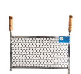 GRELHA MOEDA TODA INOX Nº1 40X30