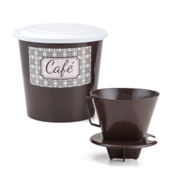 KIT CAFE 2PÇS POTE 2,4LTS+PORTA FILTRO 289 C/6