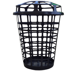 CESTO P/ROUPAS TELADO 60LTS PRETO 445