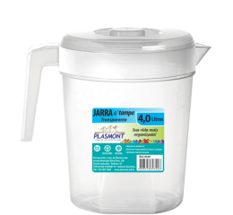 JARRA PLAST.TRANSP.C/TPA 4LTS 320 C/12