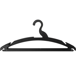 CABIDE PLASTICO ADULTO PRETO C/3P&Ccedil;S 247