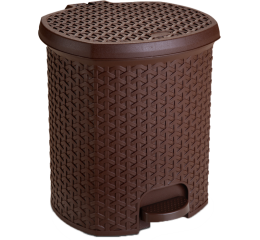 LIXEIRA PLAST.RATTAN C/PEDAL 15LT C/4 1580 CF