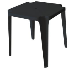 MESA PLAST. MONOBLOCO 70X70 PRETA 3088