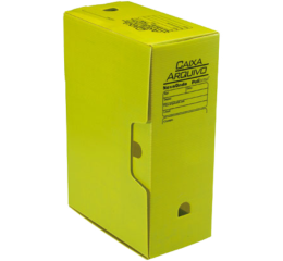 CAIXA ARQUIVO MORTO POLIONDA AMARELO C/10 43606