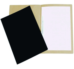 PASTA PAPELAO C/GRAMPO LISA PRETA C/20 1026PT