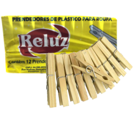 PREGADOR DE ROUPA MADEIRA C/50DZ