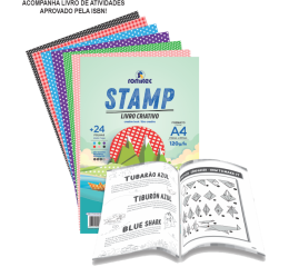 LIVRO ATIV.CRIATIVE STAMP 120G C/24FLS 5655