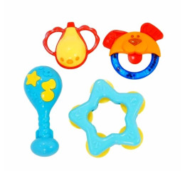 KIT CHOCALHOS BABY C/4PCS 26CM 0029