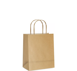 SACOLA KRAFT C/AL&Ccedil;A PEQ.SAC 1126 14,5X16X8 C/10