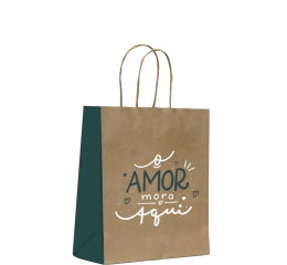 SACOLA ADUL.C/AL&Ccedil;.AMOR 16,4X21X8,5 P 12111 C/10