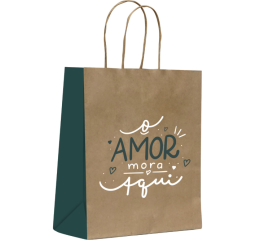 SACOLA ADUL.C/AL&Ccedil;.AMOR 22,5X31,5X10 M 13111 C/10