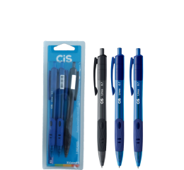 CANETA ESF.LINEA C/GRIP EMB.0.7 2AZ/1PT C/3 489601