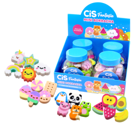 BORRACHA MINI FANTASIA DISPLAY 4 POTES C/20 553407