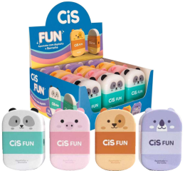 BORRACHA C/APONTADOR C/DEP.FAN C/12 520679