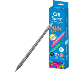 CANETA ESF.SPIRO 0.7MM PRETA C/12 520610