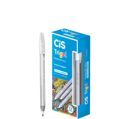 CANETA TRIGEL BRANCA 0.8 CAIXA C/12 740000