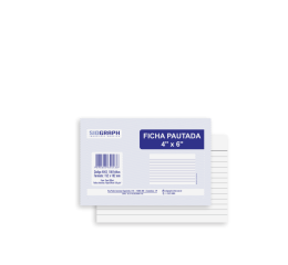 IMPR.FICHA PAUTADA 4X6 100FLS 152X102 4043