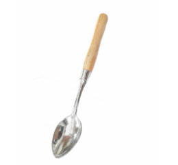 COLHER P/ARROZ C/CABO MAD.29CM GV145 C/10