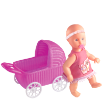 BONECA JUJU C/CARRINHO 25CM 3009