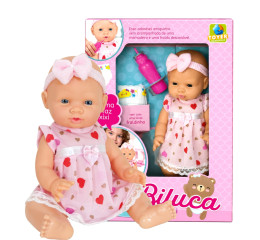BONECA BILUCA BEBE FAZ XIXI 42CM 3043