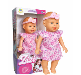BONECA ZIZI C/TIARA 35CM 3325