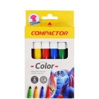 COMPACTOR COLOR SORTIDO C/ 6 CORES C/10 CT