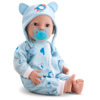 BONECA NEW BORN PIJAMA MENINO C/ACESS 43CM 8192