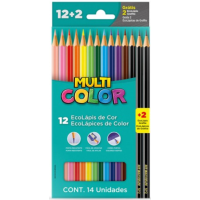 LAPIS DE COR MULTICOLOR GDE 12 COR+2 LAP.111200N2G