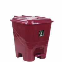 LIXEIRA C/PEDAL QUAD.7,5LTS COLORIDA 6919 C/12
