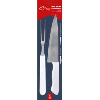 KIT CHURRASCO 2PÇS FACA 7'+GARFO MR148