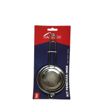 KIT PENEIRAS INOX COM CABO 6CM/8CM/10CM MR63