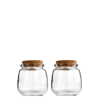 POTE DE VIDRO 150ML 9,5CM C/TAMPA ROLHA C/48 MR198