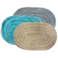 TAPETE ALGODAO OVAL CORES LISO 40X60 MR223