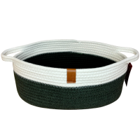 CESTO OVAL DE ALGODAO C/ALCA 31X23,5X13CM MR234C