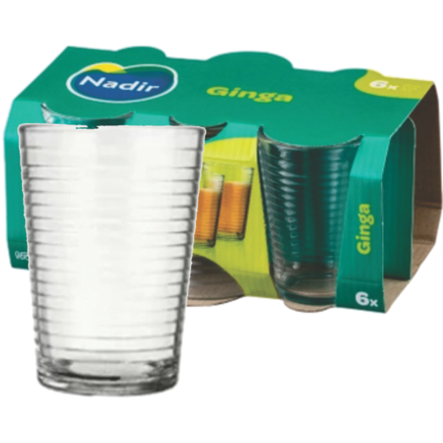 Conjunto de Copos 280ml Ginga 6 Peças - Nadir