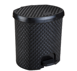 LIXEIRA PLAST.RATTAN C/PEDAL 6LTS 052P