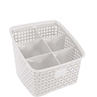 ORGANIZADOR RATTAN 6 DIVIS.BCO 214B