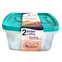 CONJ.POTES QUAD.2500ML PG 2 GRAT.600ML 3225 C/12