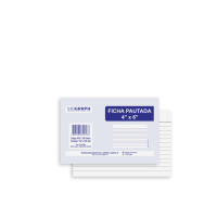 IMPR.FICHA PAUTADA 4X6 100FLS 152X102 4043